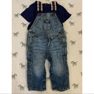 OshKosh baby overalls outfit size 6-9 months
